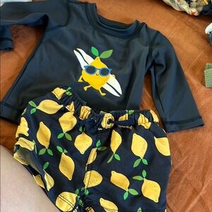 Hanna Andersson | 6-12 months | Lemon Rashguard Set